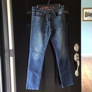 Men’s dark stone washed jeans